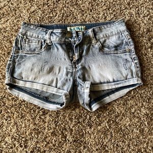 paris blues denim shorts